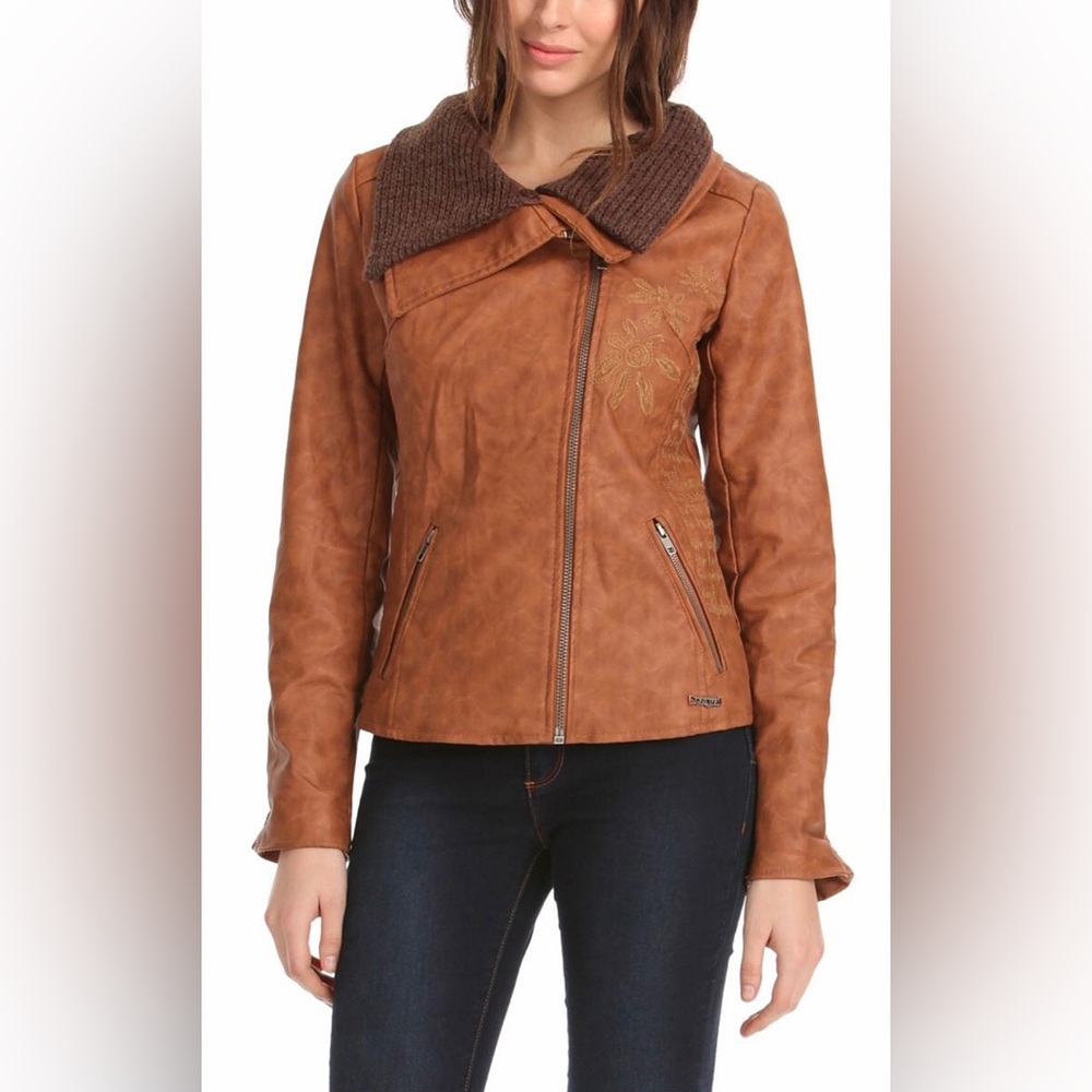 Desigual, Leather Jacket, Size 36